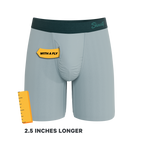 The Dry Ice | Muted Steel Blue Ball Hammock® Boxer - Long Leg - Shinesty