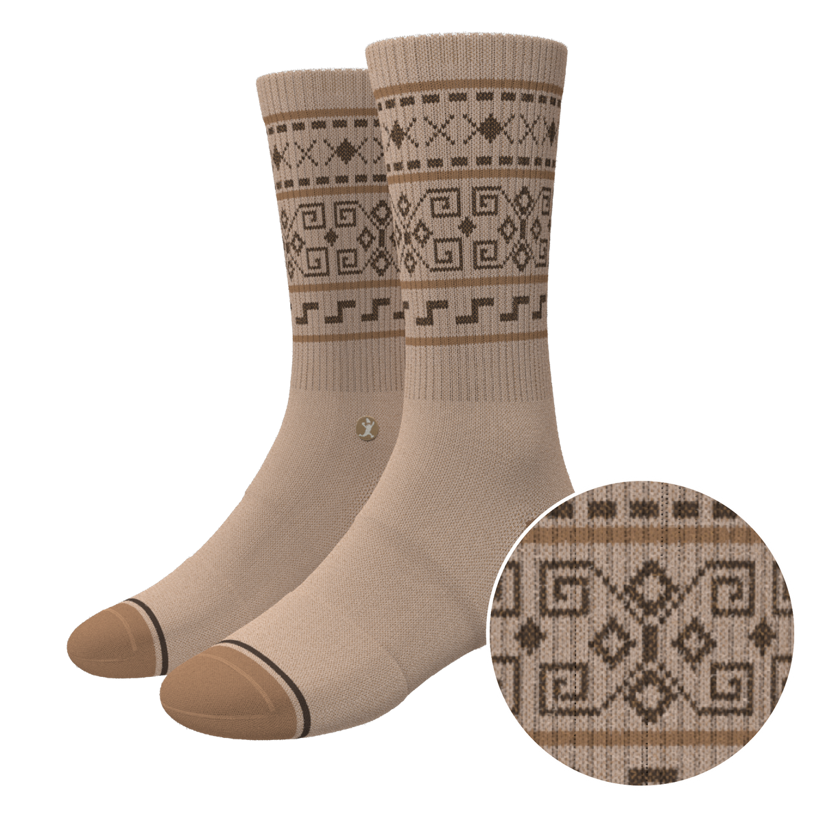 The Dude Abides | Aztec Sweater Heel Hammock™ Crew Socks - Shinesty