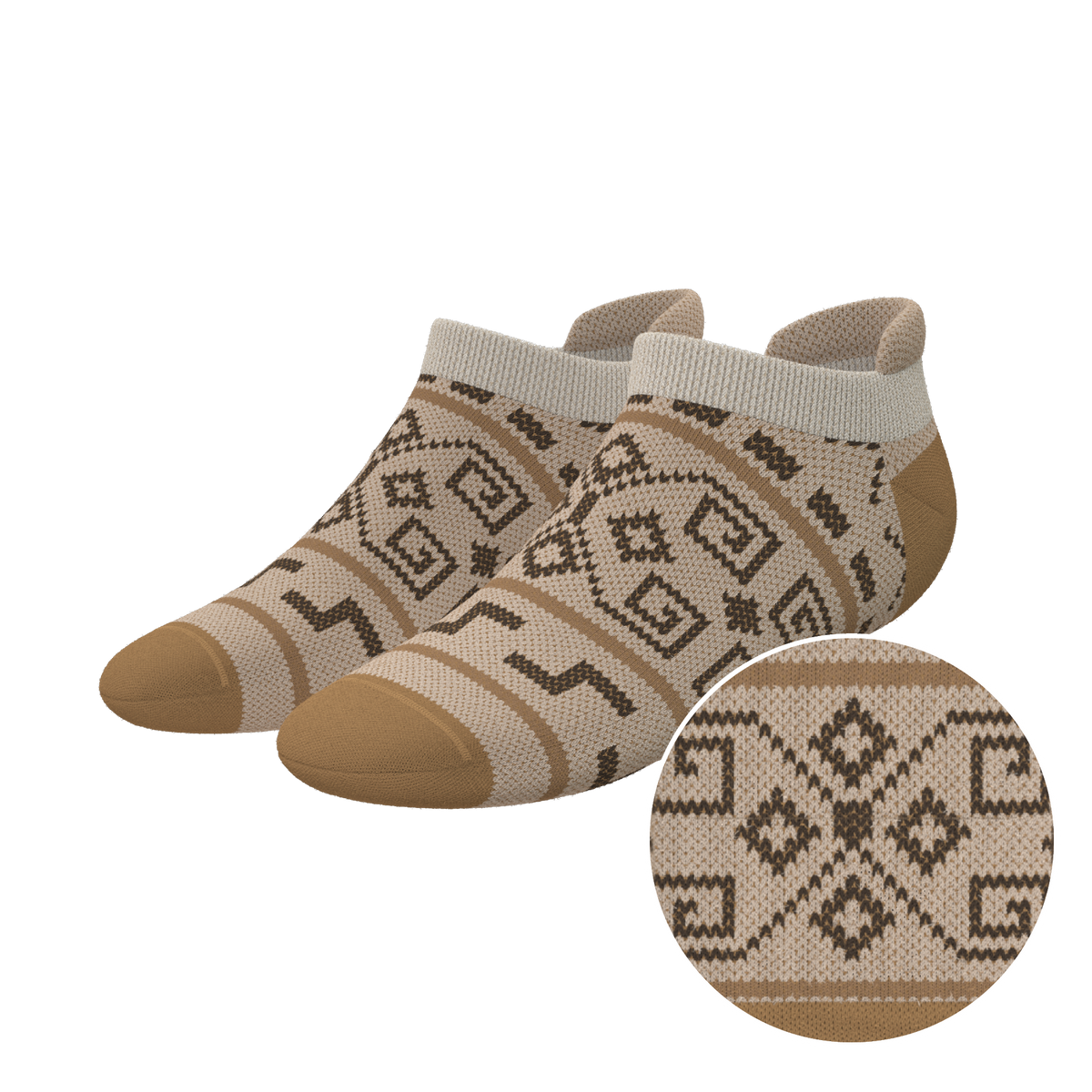 The Dude Abides | Aztec Sweater Heel Hammock™ Ankle Socks - Shinesty