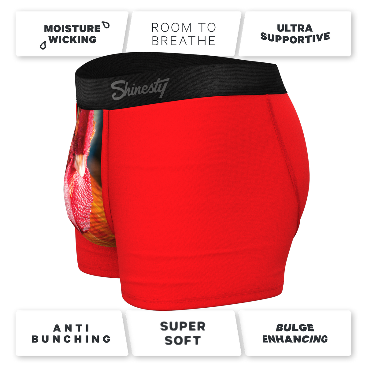 The Early Risers | Barnyard Rooster Ball Hammock® Pouch Trunks Underwear - Shinesty