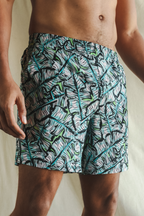 The Easy Breezy | Blue Tropical Ball Hammock® 7 Inch Athletic Shorts - Shinesty