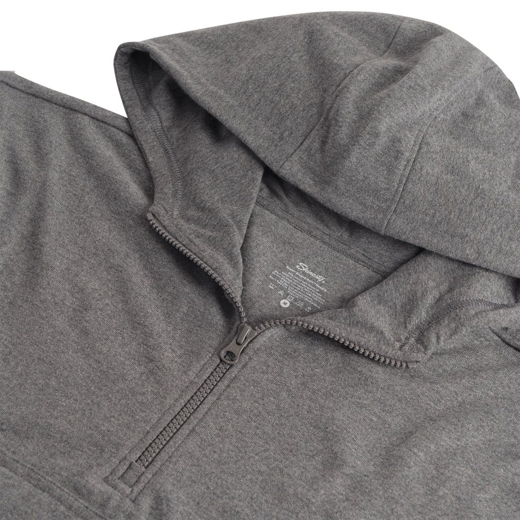 The Seattle Skyline | Grey Goldilocks™ Women’s Half Zip Lounge Hoodie - Shinesty