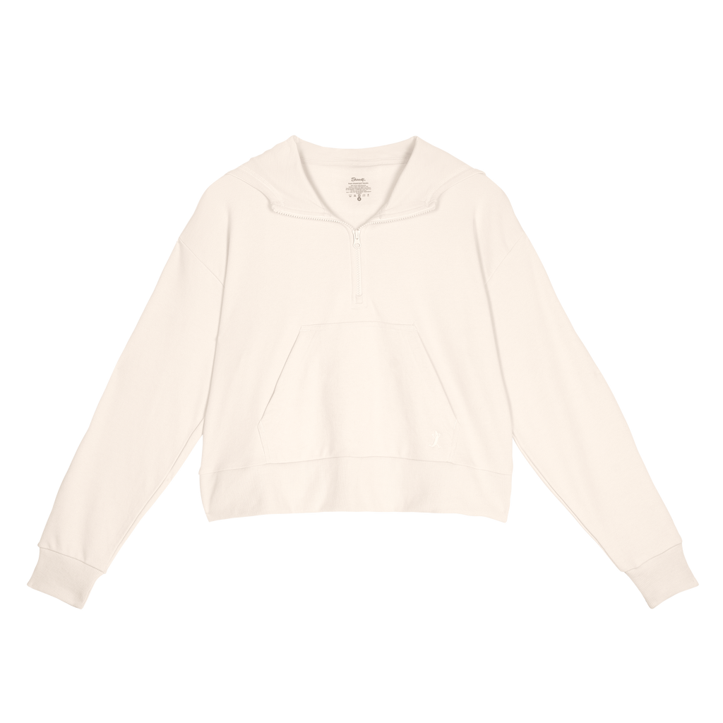 The Cream Of The Crop | Oatmeal Goldilocks™ Women’s Half Zip Lounge Hoodie - Shinesty
