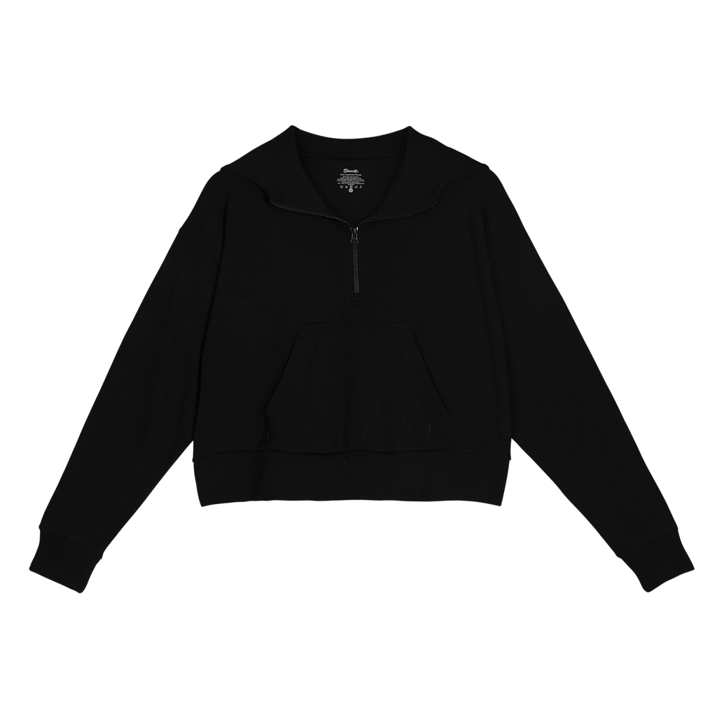 The Threat Level Midnight | Black Goldilocks™ Women’s Half Zip Lounge Hoodie - Shinesty