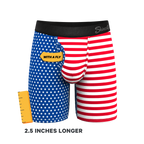 The Ellis Island | USA Flag Ball Hammock® Boxer - Long Leg - Shinesty