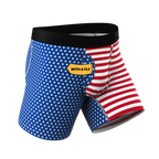 The Ellis Island | USA Flag Ball Hammock® Pouch Underwear With Fly - Shinesty