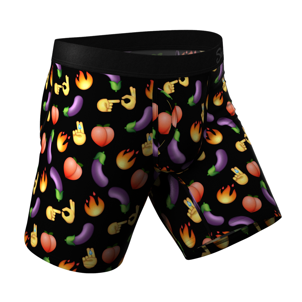 The Emoji After Party | Emoji Ball Hammock® Boxer - Long Leg - Shinesty