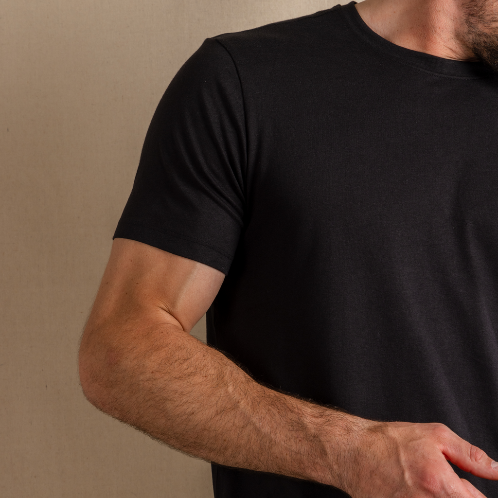 The Everyman™ Tee - Black 5 Pack | Mens Crew Neck T Shirt 5 Pack ft. Super Stupid-Soft™ Fabric - Shinesty