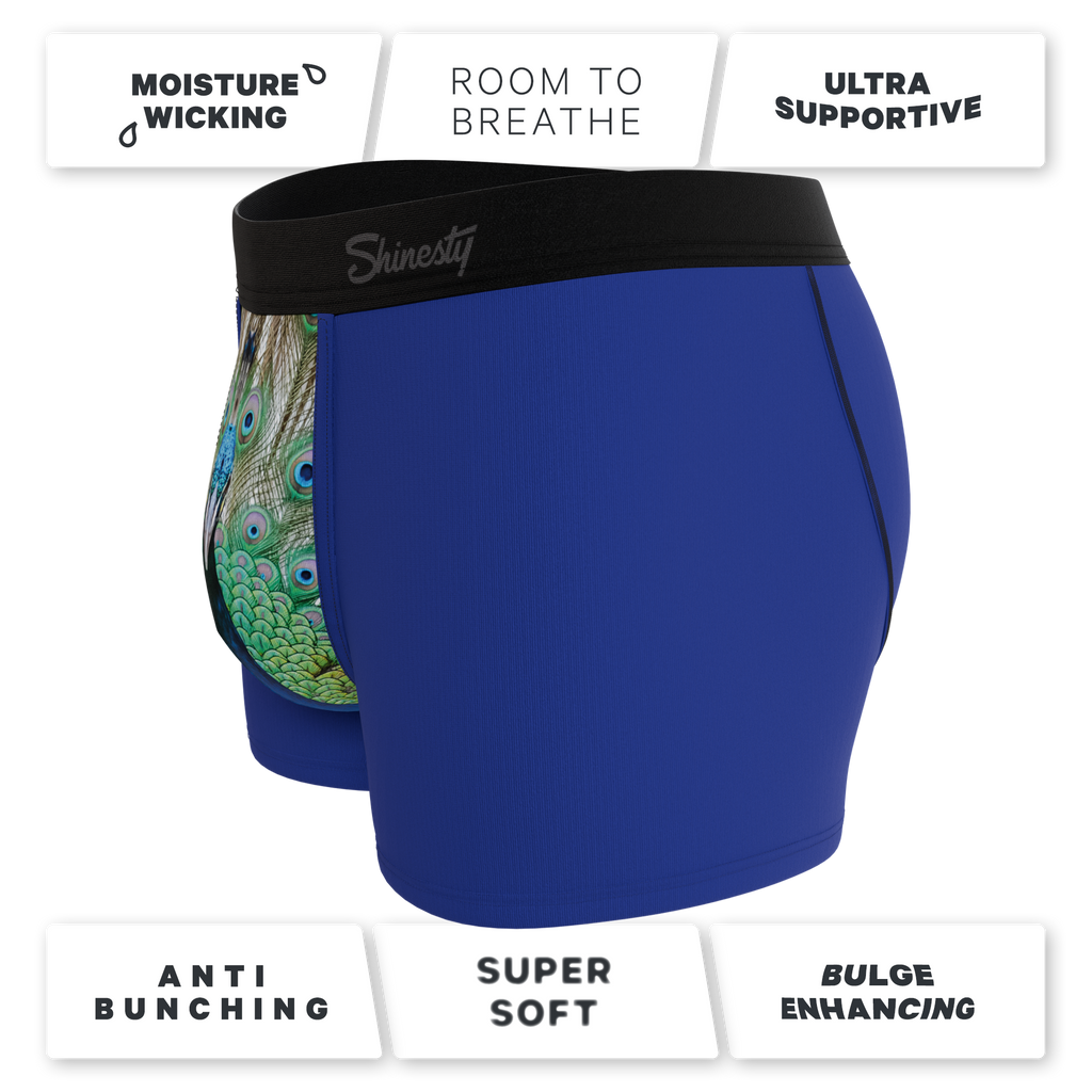 The Fancy Feather | Peacock Ball Hammock® Pouch Trunks Underwear - Shinesty