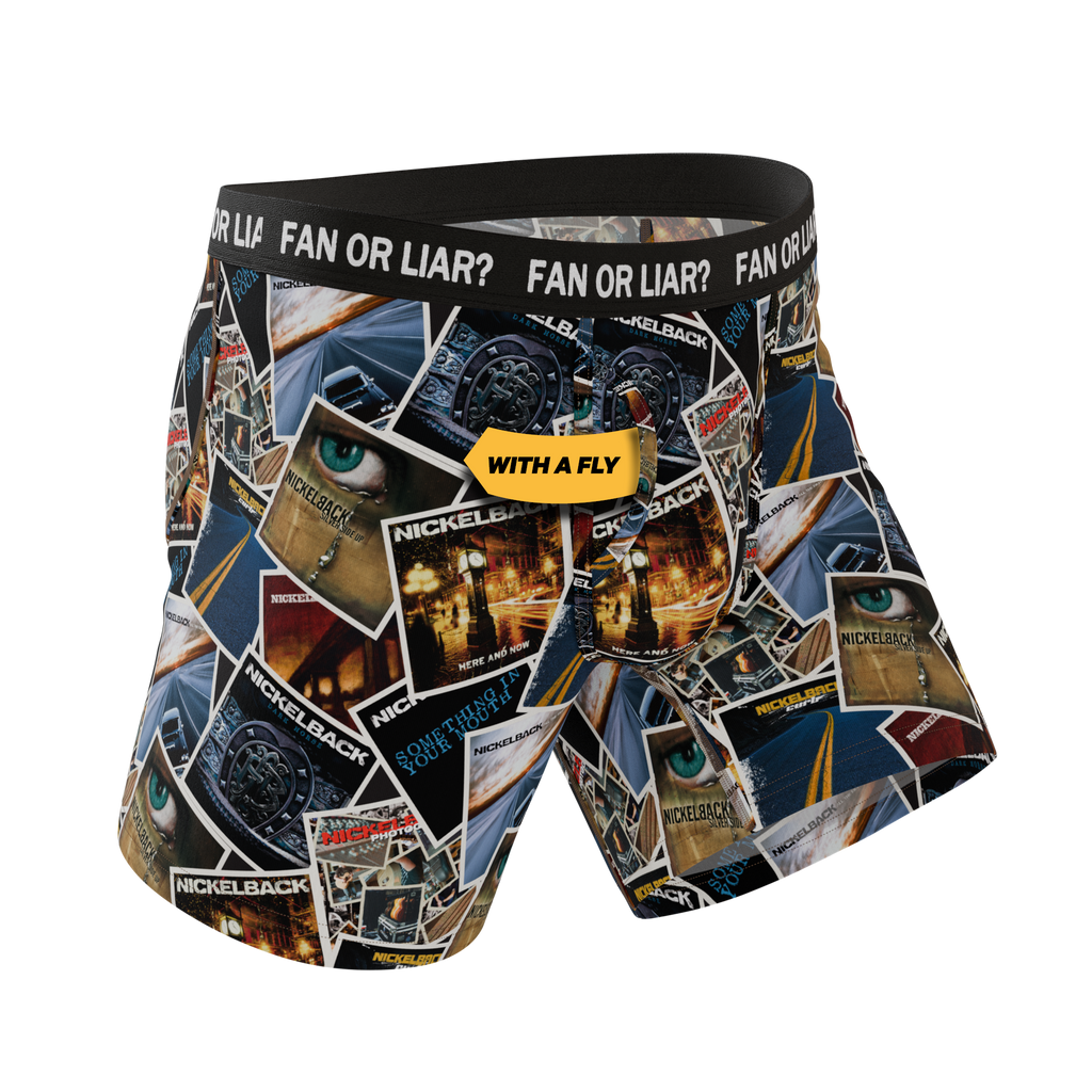 The Fan or Liar | Shinesty X Nickelback Albums Ball Hammock® Pouch Underwear With Fly - Shinesty