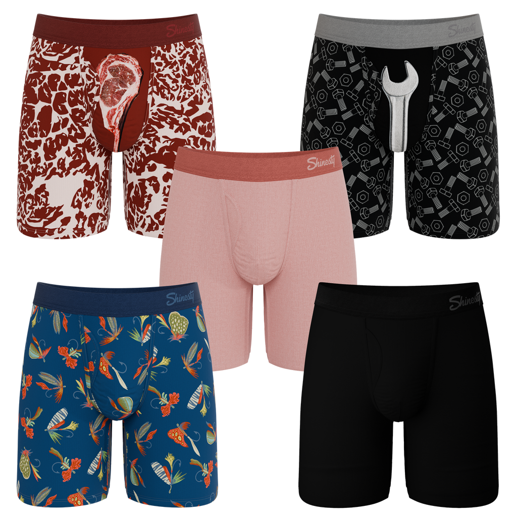 The Father's Day | Long Leg Ball Hammock® Pouch Underwear With Fly 5 Pack - Shinesty