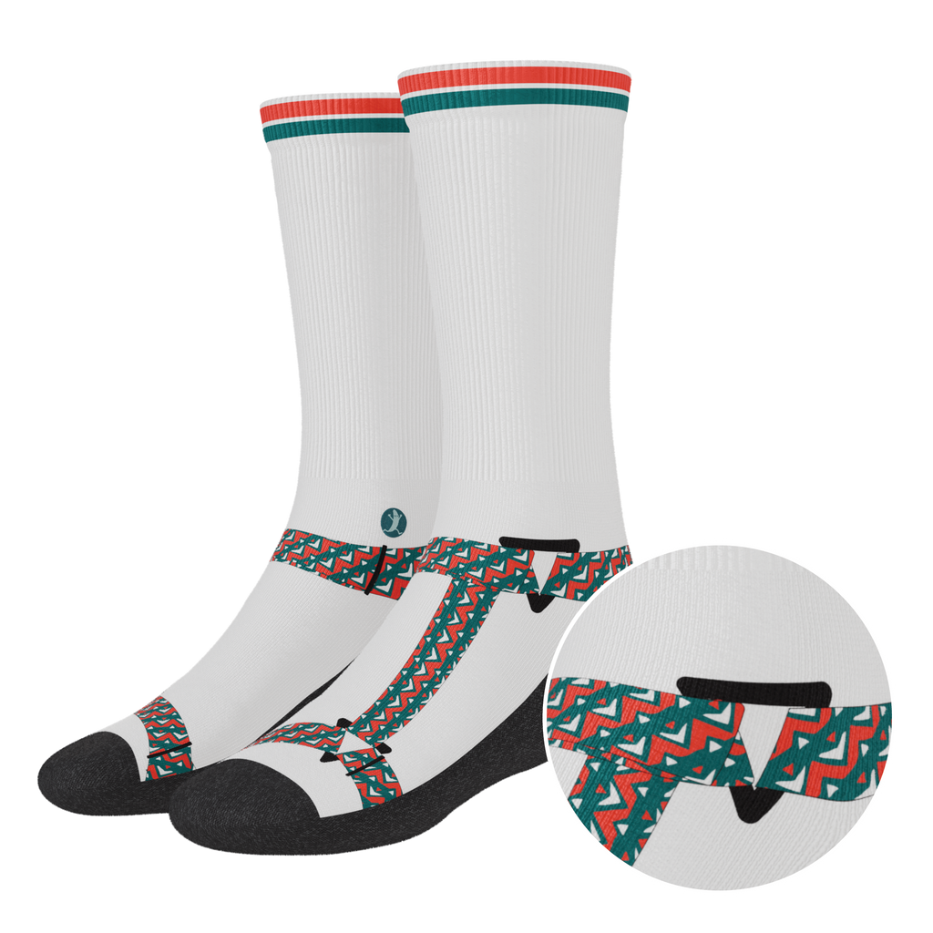 The Faux Pas | Velcro Sandal Heel Hammock™ Crew Socks - Shinesty