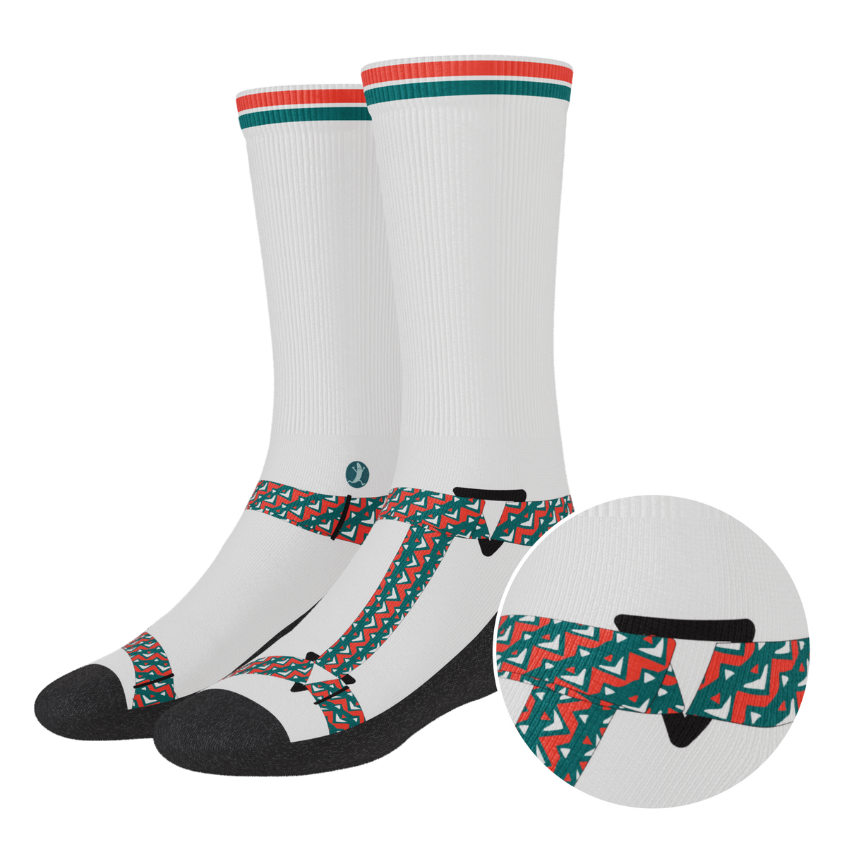 The Faux Pas | Velcro Sandal Heel Hammock™ Crew Socks - Shinesty