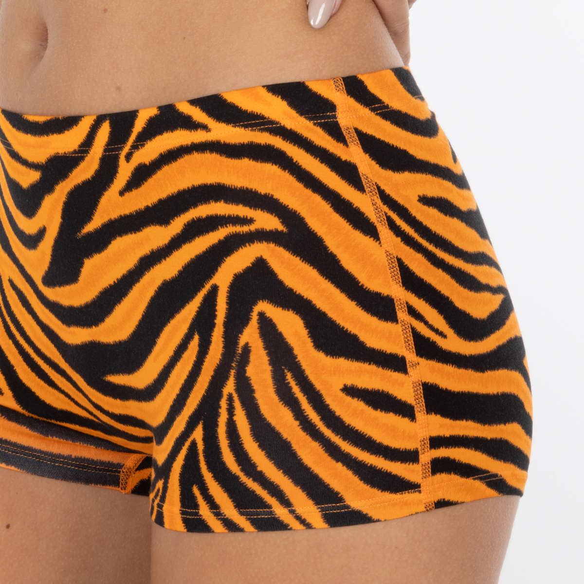 The Feral Feline | Tiger Print Modal Boyshort Underwear - Shinesty