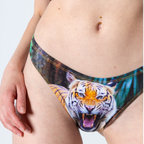 The Feral Feline | Tiger Print MicroModal Thong - Shinesty