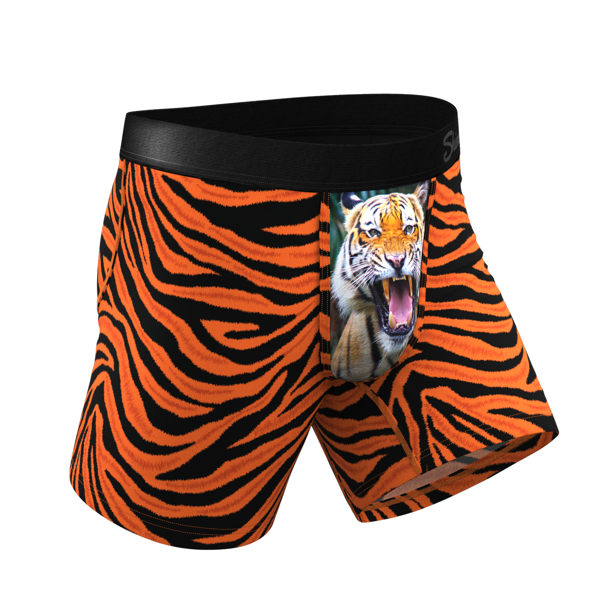 The Feral Feline | Tiger Print Ball Hammock® Pouch Underwear - Shinesty