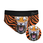 The Feral Feline | Tiger Print Ball Hammock® Pouch Underwear Briefs - Shinesty