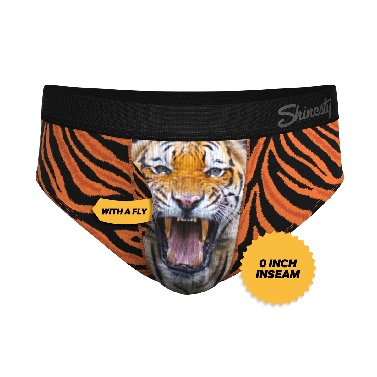 The Feral Feline | Tiger Print Ball Hammock® Pouch Underwear Briefs - Shinesty