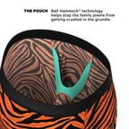 The Feral Feline | Tiger Print Ball Hammock® Boxer - Long Leg - Shinesty