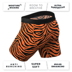 The Feral Feline | Tiger Print Ball Hammock® Boxer - Long Leg - Shinesty