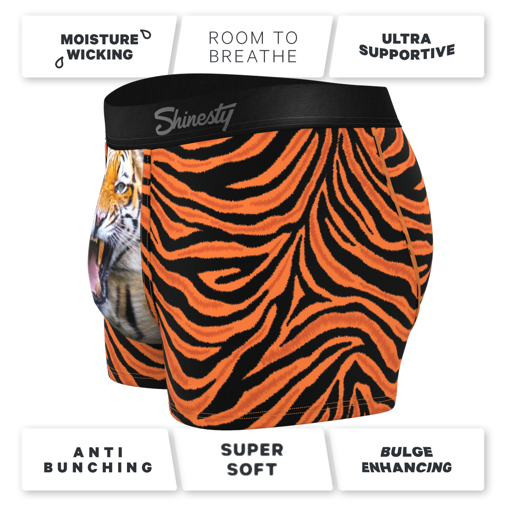 The Feral Feline | Tiger Print Ball Hammock® Pouch Trunks Underwear - Shinesty