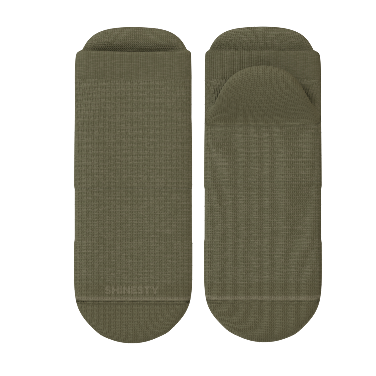 The Fields Of Green | Oil Green Heel Hammock™ Ankle Socks - Shinesty