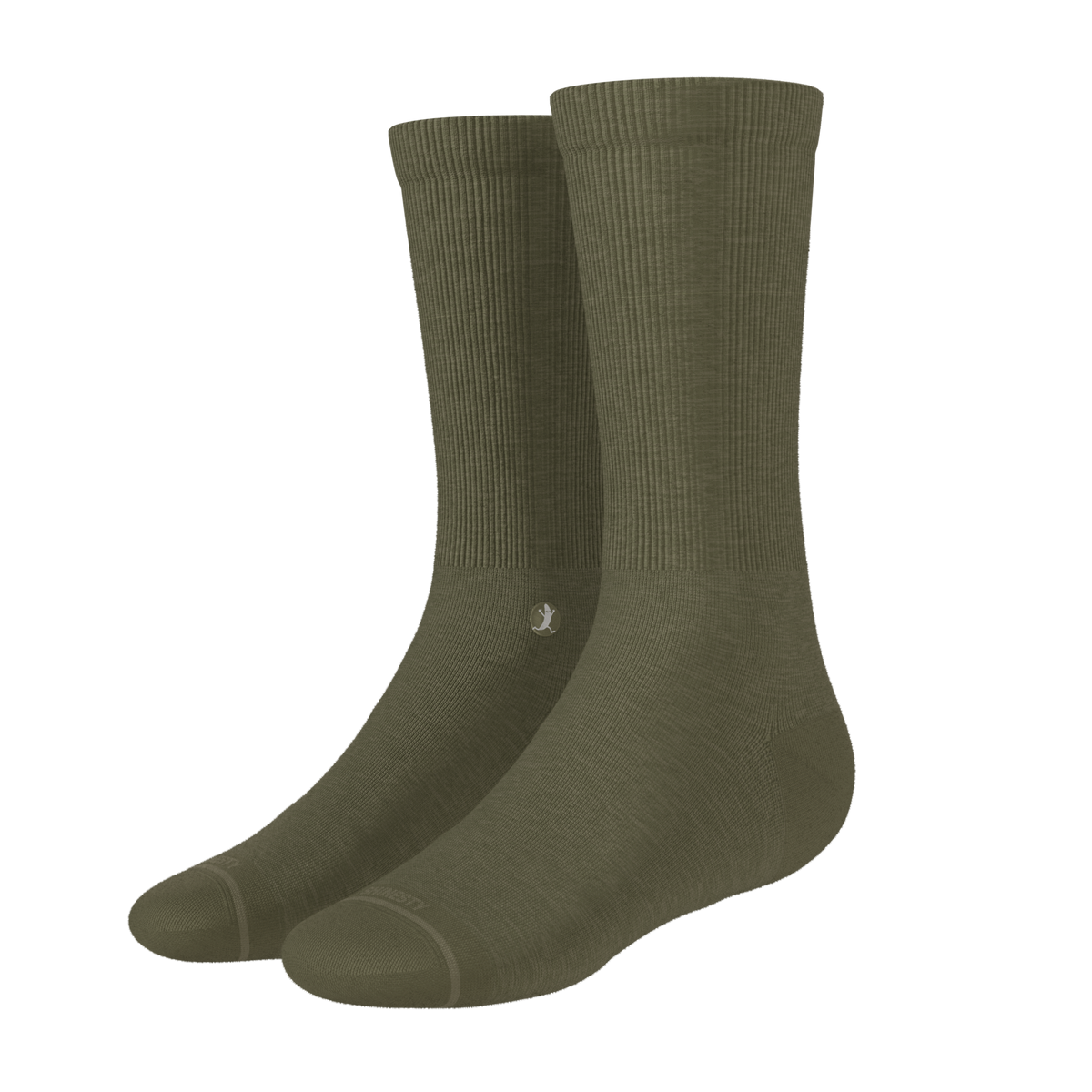 The Fields Of Green | Oil Green Heel Hammock™ Crew Socks - Shinesty