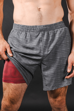 The Finish Line | Grey and Red Ball Hammock® 7 Inch Athletic Shorts - Shinesty