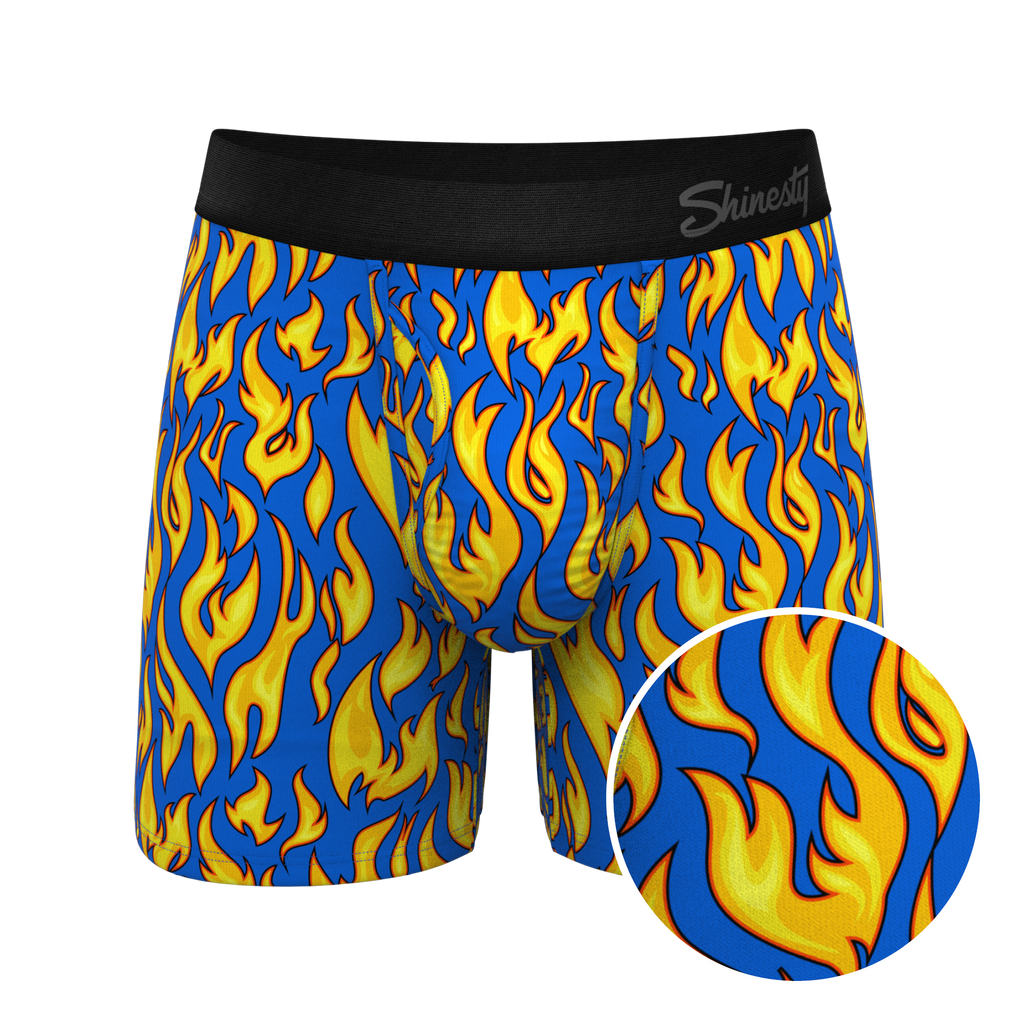 The Fire Crotch | Flames Ball Hammock® Pouch Underwear With Fly - Shinesty