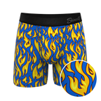 The Fire Crotch | Flames Ball Hammock® Pouch Underwear With Fly - Shinesty