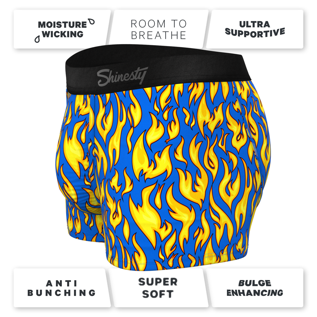 The Fire Crotch | Flames Ball Hammock® Pouch Trunks Underwear - Shinesty