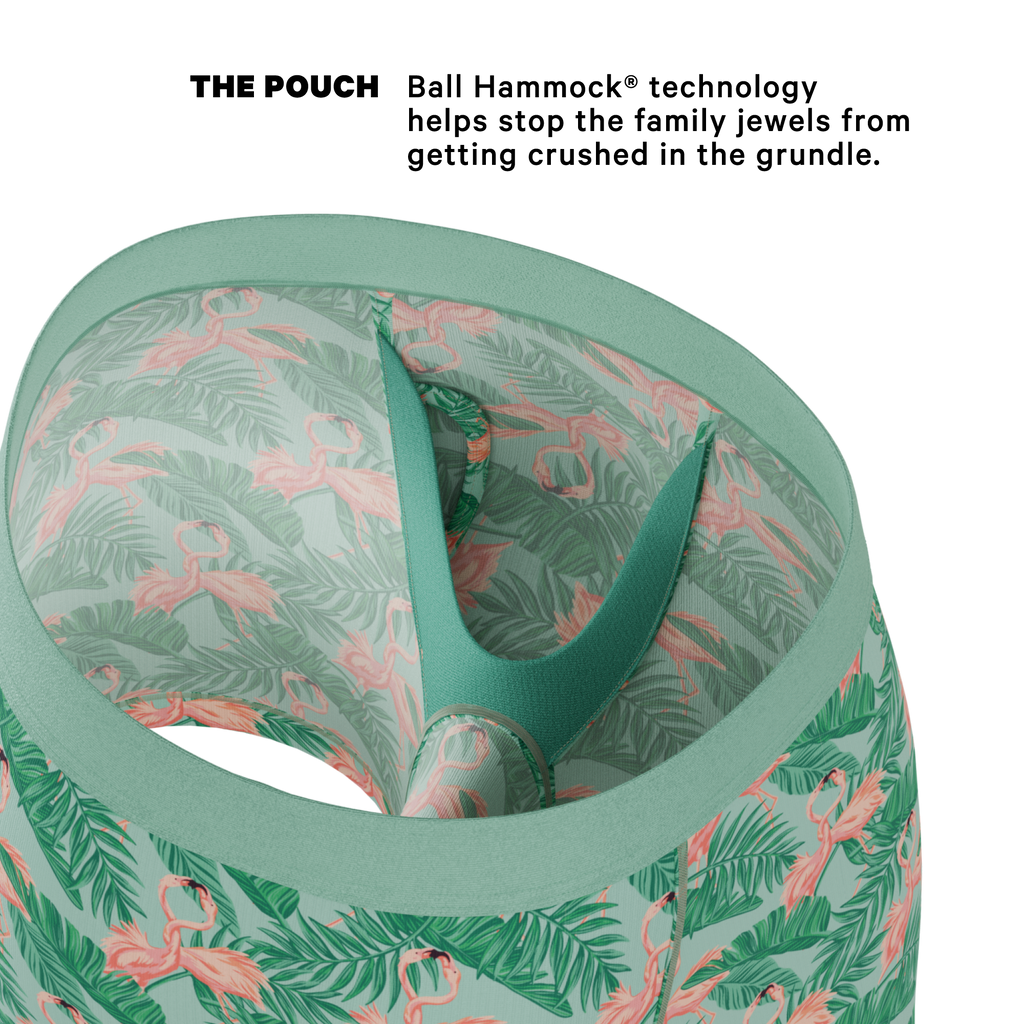 The Flamboyance | Flamingo Ball Hammock® Pouch Underwear With Fly - Shinesty