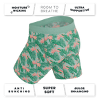 The Flamboyance | Flamingo Ball Hammock® Boxer - Long Leg - Shinesty