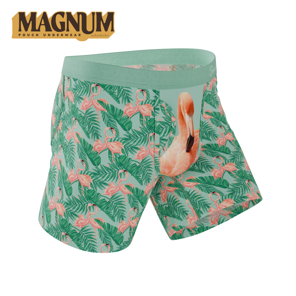 The Flamboyance | Flamingo Ball Hammock® Magnum Big Pouch Underwear - Shinesty