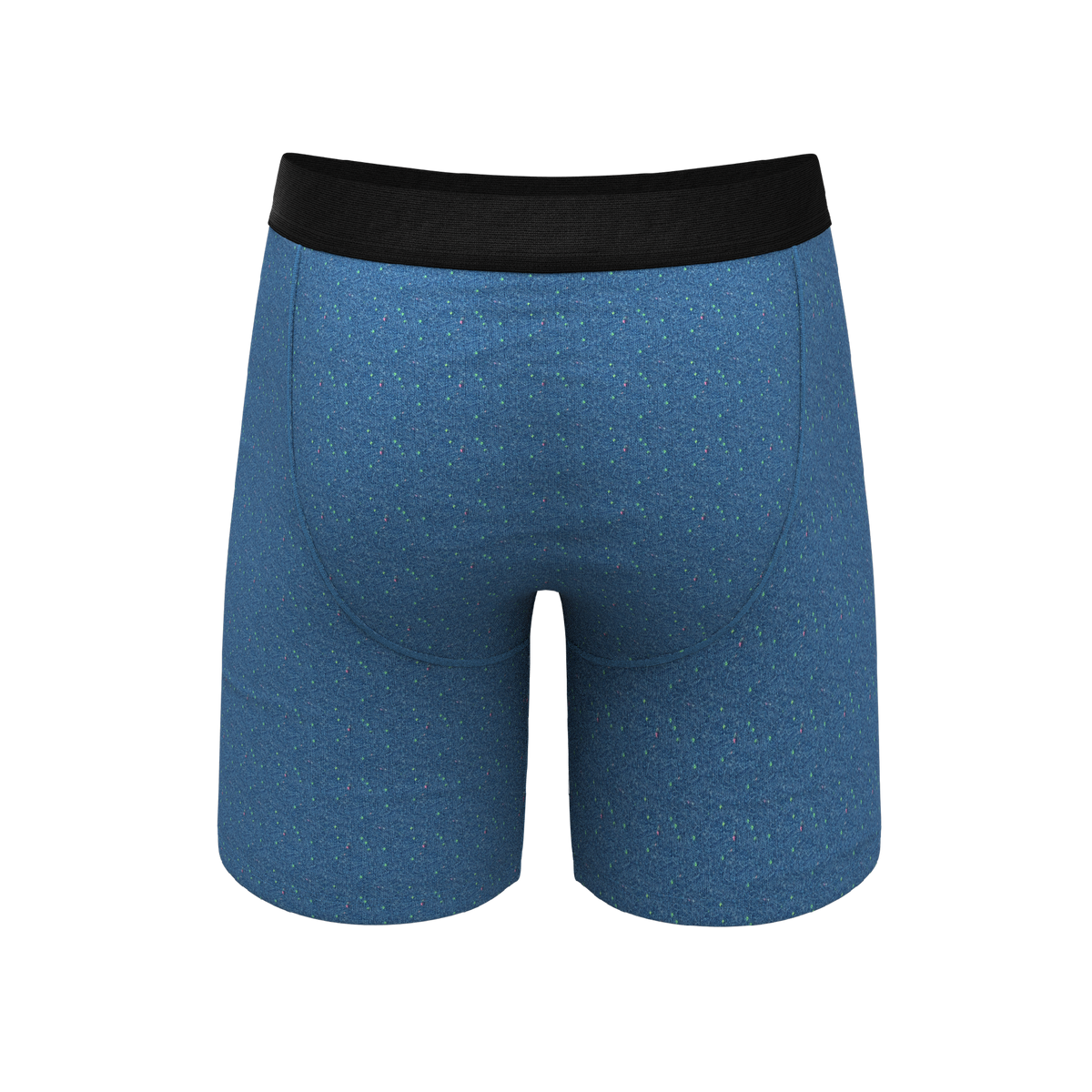 The Fleck Me | Heather Blue Flecked Ball Hammock® Boxer - Long Leg - Shinesty