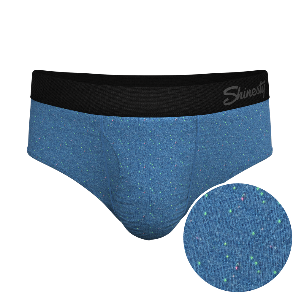 The Fleck Me | Heather Blue Flecked Ball Hammock® Pouch Underwear Briefs - Shinesty