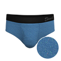 The Fleck Me | Heather Blue Flecked Ball Hammock® Pouch Underwear Briefs - Shinesty
