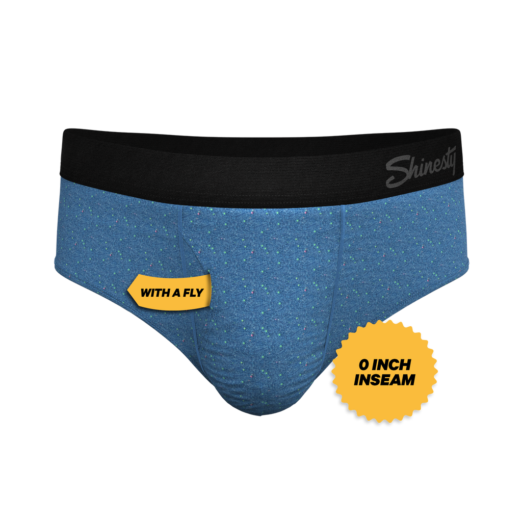 The Fleck Me | Heather Blue Flecked Ball Hammock® Pouch Underwear Briefs - Shinesty