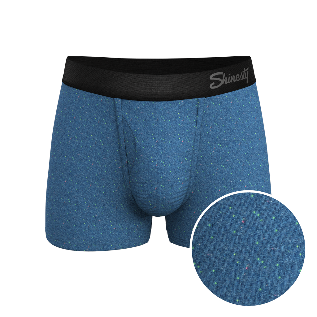 The Fleck Me | Heather Blue Flecked Ball Hammock® Pouch Trunks Underwear - Shinesty