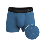 The Fleck Me | Heather Blue Flecked Ball Hammock® Pouch Trunks Underwear - Shinesty