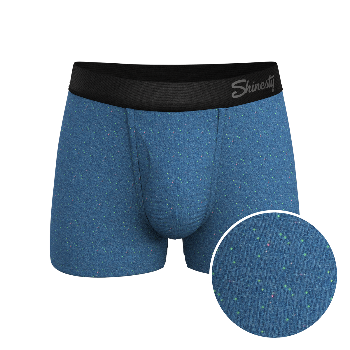 The Fleck Me | Heather Blue Flecked Ball Hammock® Pouch Trunks Underwear - Shinesty
