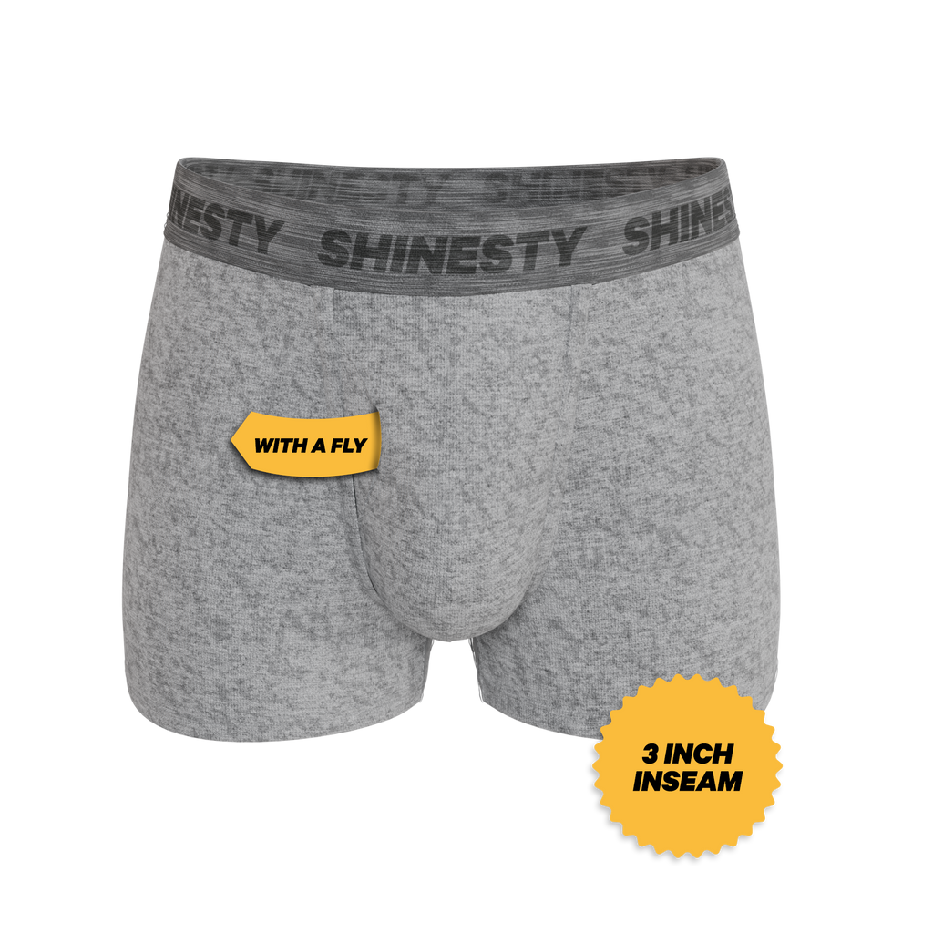 The Flintstone | Heather Grey and Black Ball Hammock® Pouch Trunks Underwear - Shinesty
