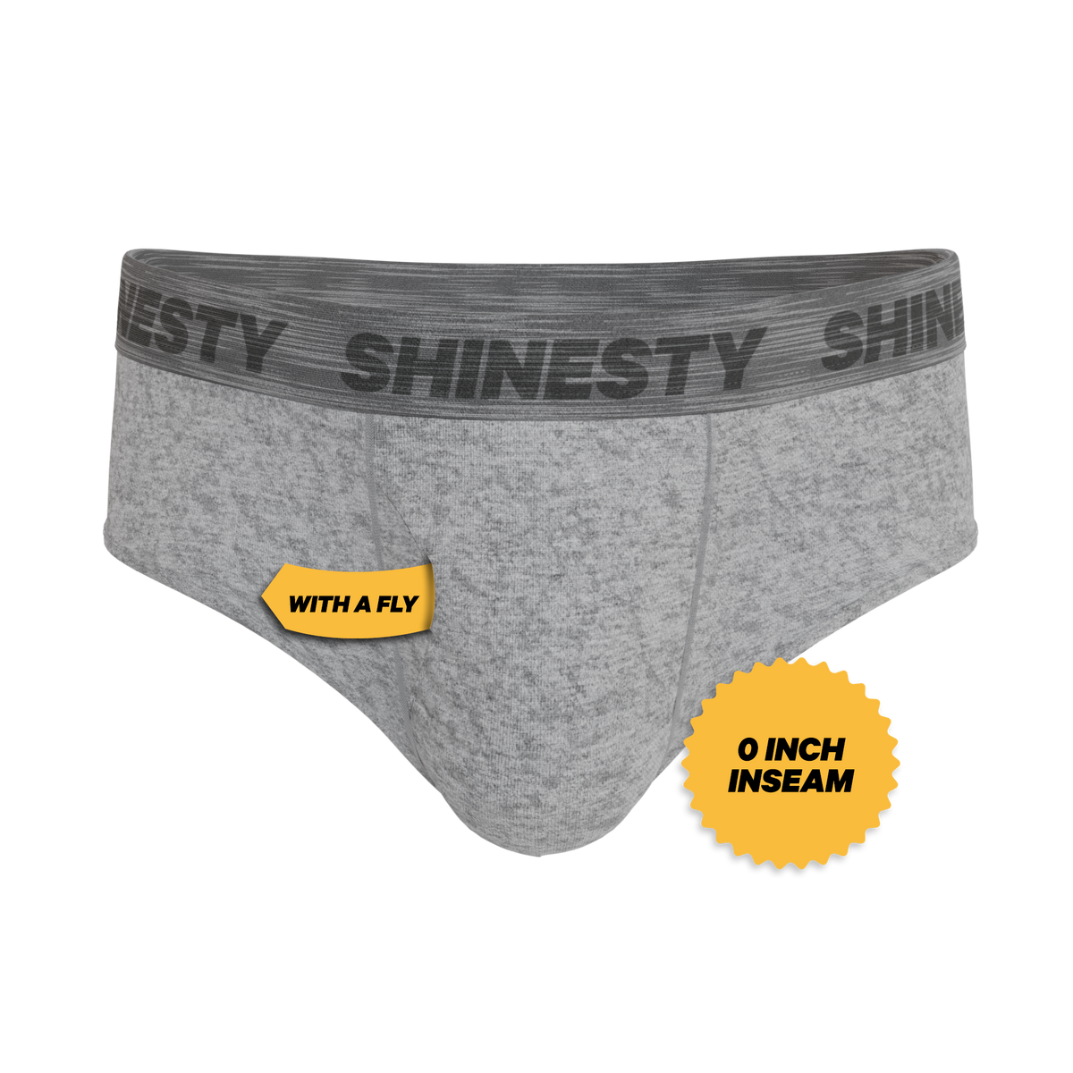 The Flintstone | Heather Grey and Black Ball Hammock® Pouch Underwear Briefs - Shinesty