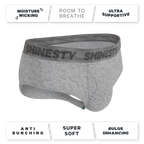 The Flintstone | Heather Grey and Black Ball Hammock® Pouch Underwear Briefs - Shinesty