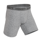 The Flintstone | Heather Grey and Black Ball Hammock® Boxer - Long Leg - Shinesty