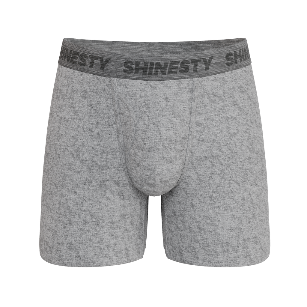 The Flintstone | Heather Grey and Black Ball Hammock® Pouch Underwear With Fly - Shinesty