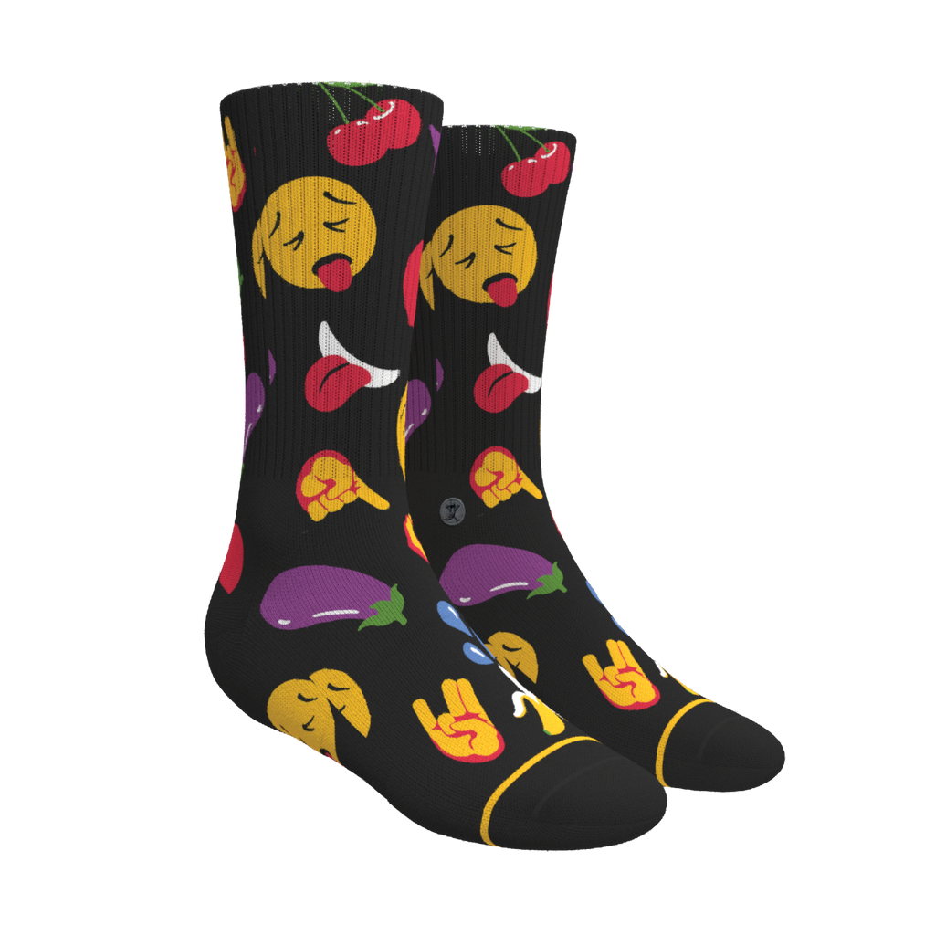 The Flirt | Emoji Heel Hammock™ Crew Socks - Shinesty