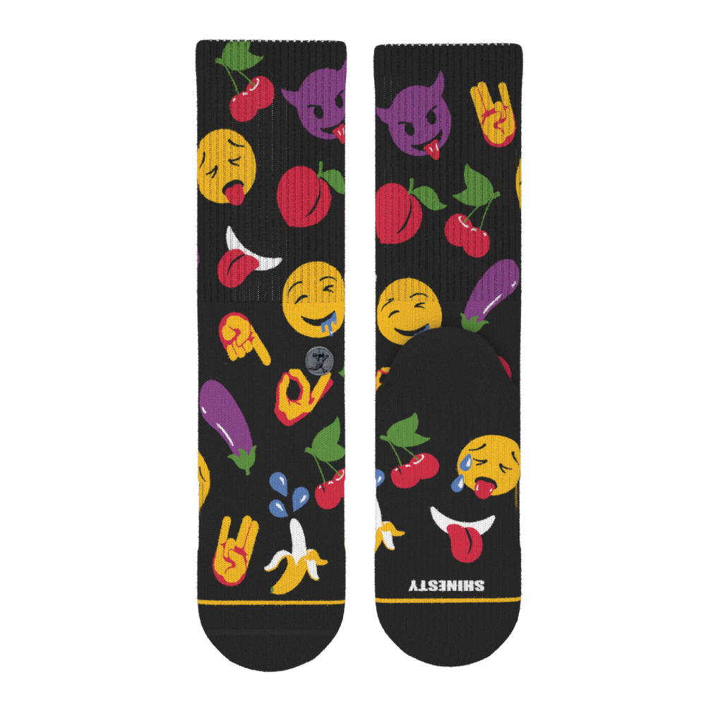 The Flirt | Emoji Heel Hammock™ Crew Socks - Shinesty