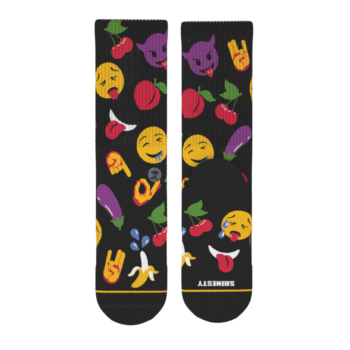 The Flirt | Emoji Heel Hammock™ Crew Socks - Shinesty