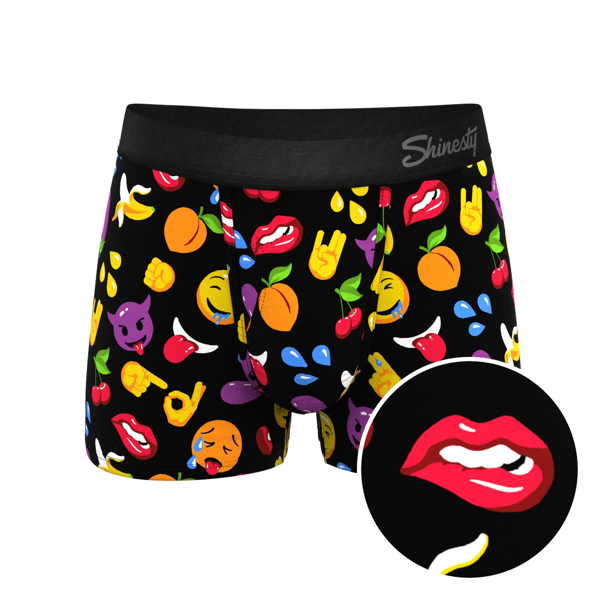 The Flirt | Emoji Ball Hammock® Pouch Trunks Underwear - Shinesty